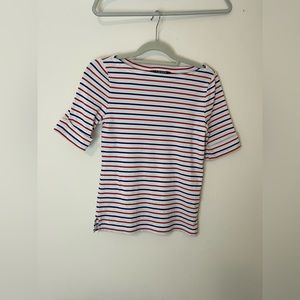 Like New Lauren Ralph Lauren Size Medium Womens Striped Quarter Length Sleeve